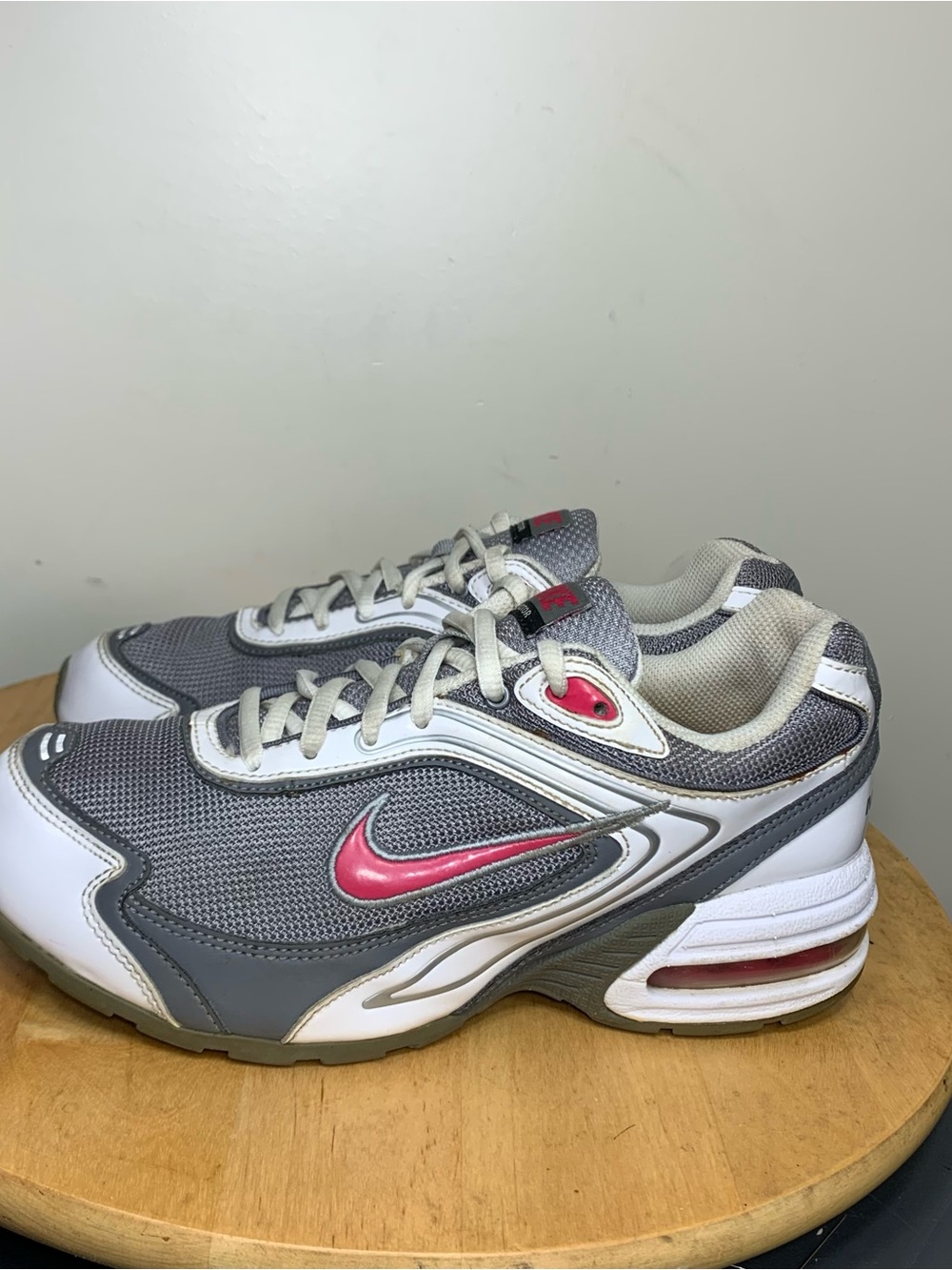 Retro Nike Air Max Motor Running Shoes Gray White Patent Low Sneakers Sz 7 Y2K - Picture 5 of 16
